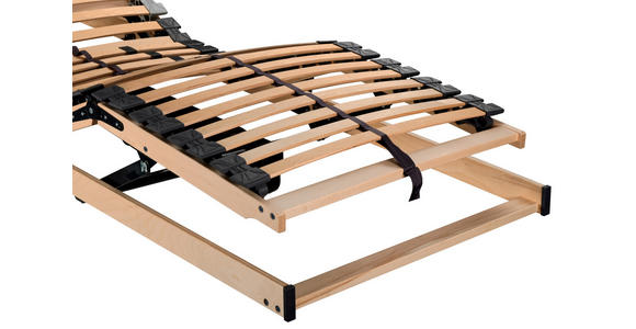 LATTENROST 120/200 cm Kopfteil, Fußteil, Mittelzone verstellbar, Birke  - Birkefarben/Buchefarben, Basics, Holz/Kunststoff (120/200cm) - Sleeptex