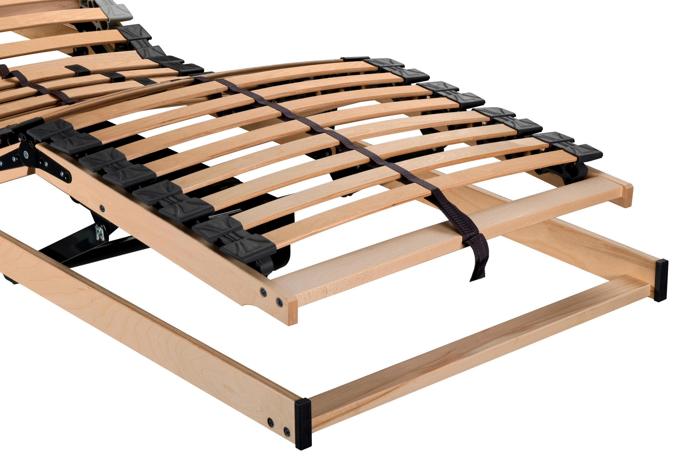 LATTENROST 80/200 cm Kopfteil, Fußteil, Mittelzone verstellbar, Birke  - Birkefarben/Buchefarben, Basics, Holz/Kunststoff (80/200cm) - Sleeptex