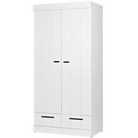 DREHTÜRENSCHRANK 94/195/53 cm 2-türig Weiß  - Weiß, Design, Holz/Holzwerkstoff (94/195/53cm) - Livetastic