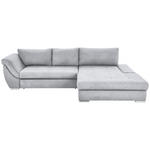 ECKSOFA  in Flachgewebe Silberfarben  306/174 cm  - Silberfarben, Design, Textil/Metall (306/174cm) - Carryhome