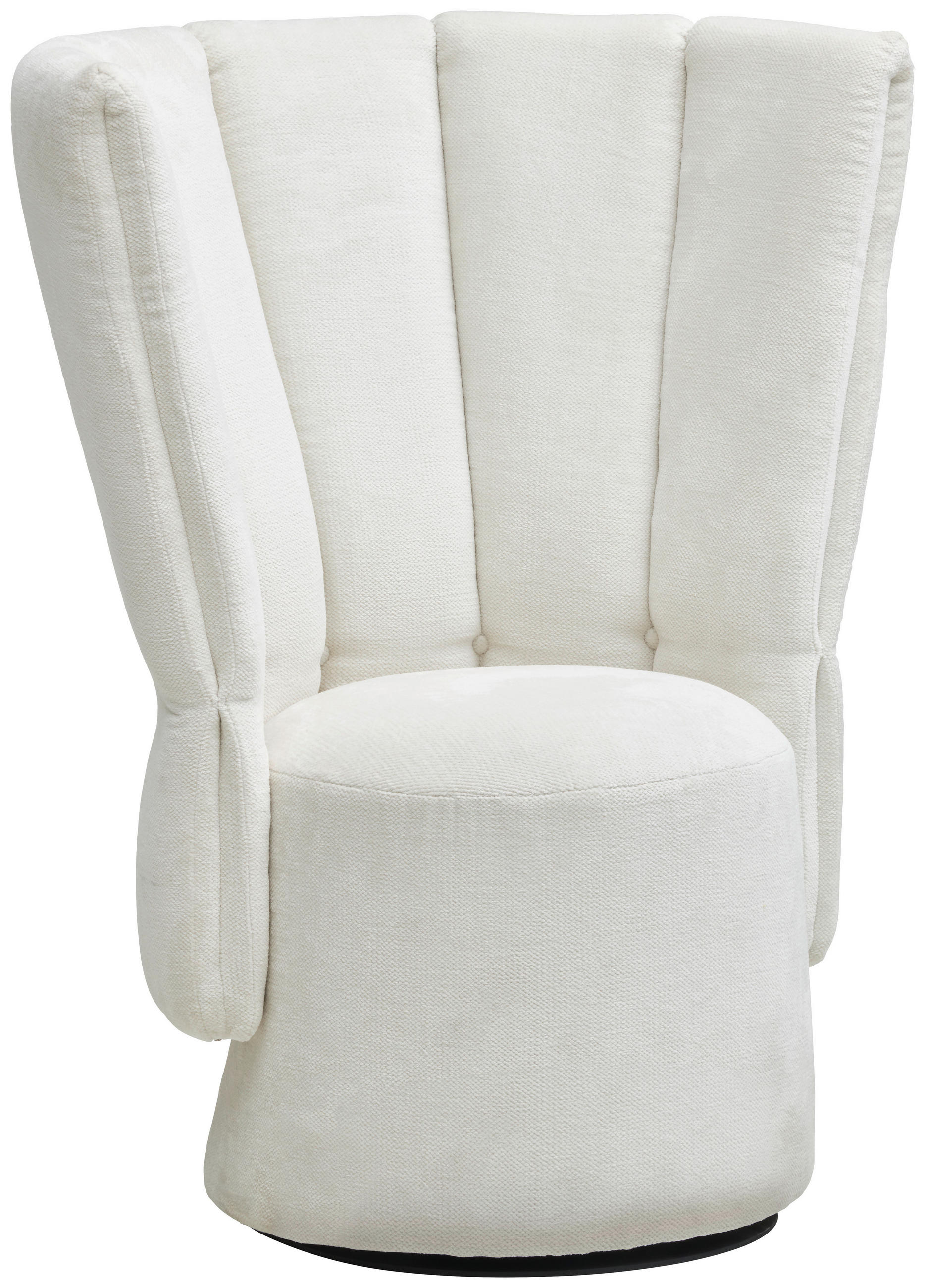 COCKTAILSESSEL in Velours Weiss  - Weiss/Schwarz, Design, Holz/Textil (92/113/70cm) - Emilio Belluti