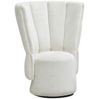 COCKTAILSESSEL in Velours Weiss  - Weiss/Schwarz, Design, Holz/Textil (92/113/70cm) - Emilio Belluti