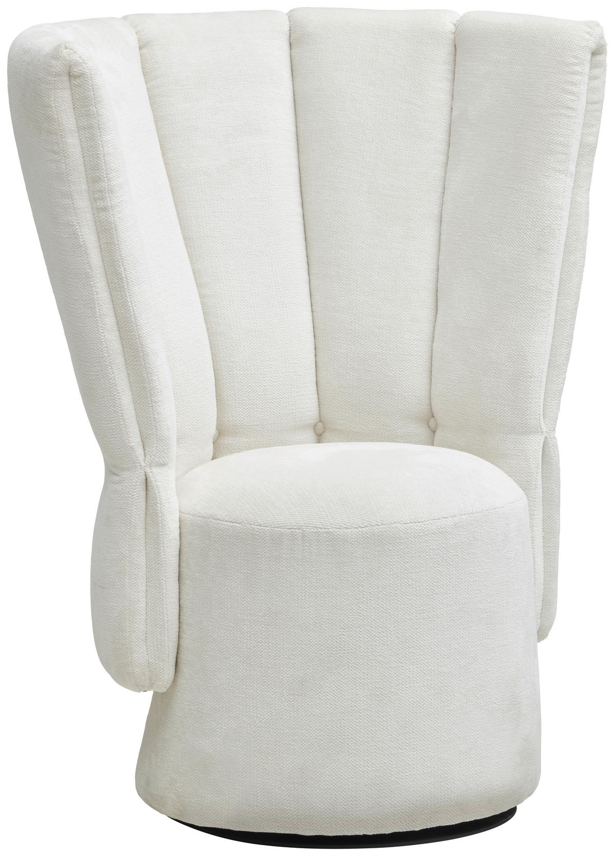 COCKTAILSESSEL in Velours Weiss  - Weiss/Schwarz, Design, Holz/Textil (92/113/70cm) - Emilio Belluti
