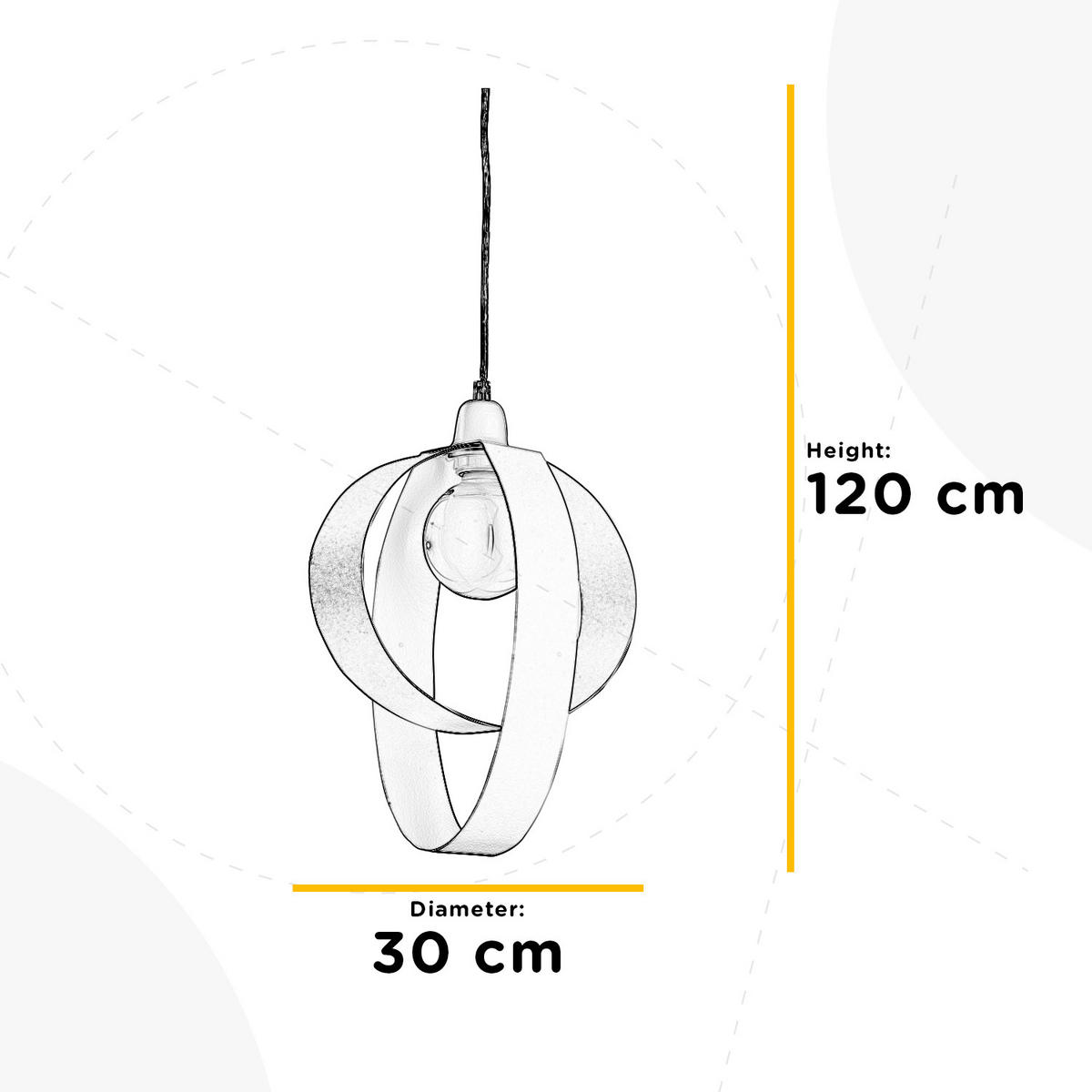 HÄNGELEUCHTE 30/120 cm  - Weiß, Design, Metall (30/120cm)