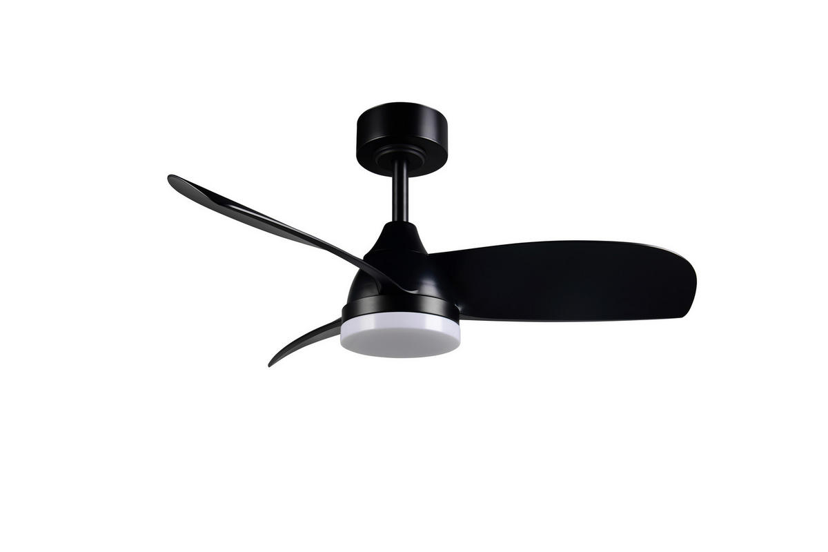 STROPNÝ VENTILÁTOR, 90,0/32,5-40,0 cm  - čierna, Konventionell, kov (90,0/32,5-40,0cm)