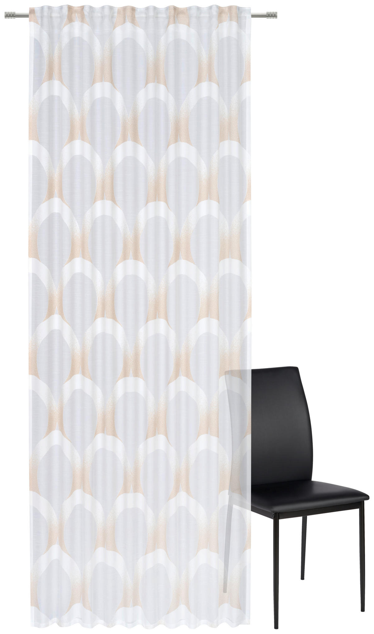 KÉSZFÜGGÖNY részben áttetsző  - natúr színű, Trend, textil (140/245cm) - Esposa