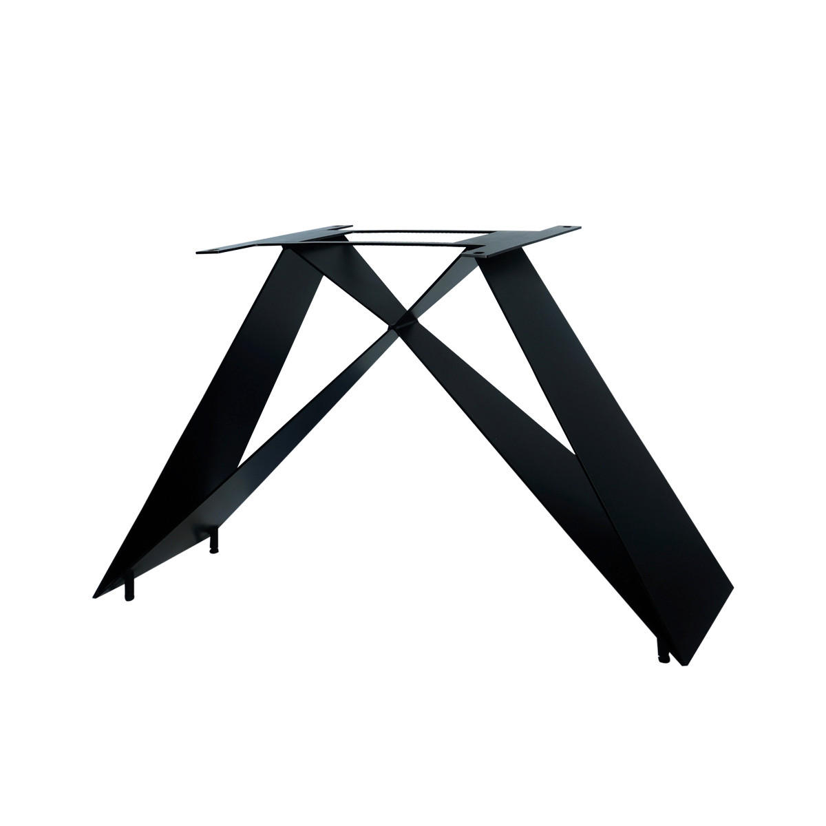 ESSTISCH 200/100/77 cm Echtholz  Holz, Metall rechteckig Naturfarben, Schwarz  - Schwarz/Naturfarben, MODERN, Holz/Metall (200/100/77cm) - MID.YOU