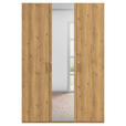 DREHTÜRENSCHRANK 151/223/60 cm 3-türig Eichefarben  - Eichefarben/Silberfarben, Design, Holzwerkstoff/Kunststoff (151/223/60cm) - Novel