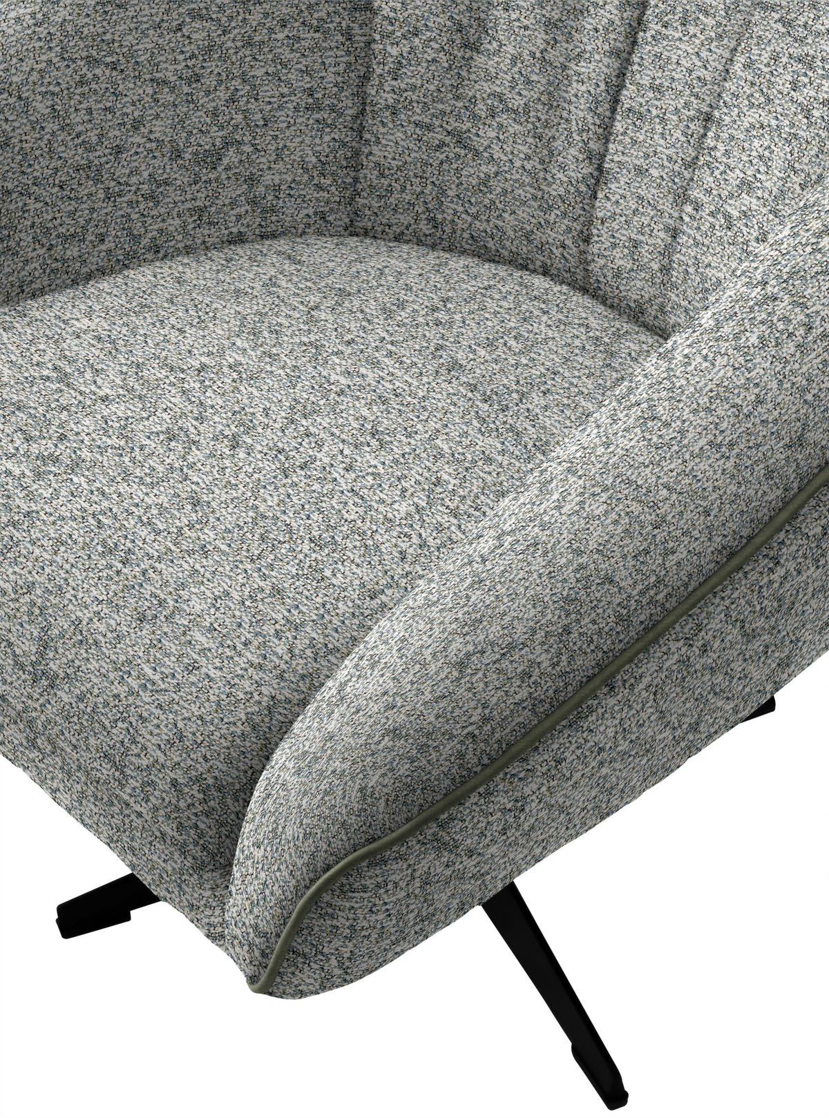 FÅTÖLJ i textil ljusgrön  - ljusgrön/svart, Design, metall/textil (80/78/80cm) - MID.YOU