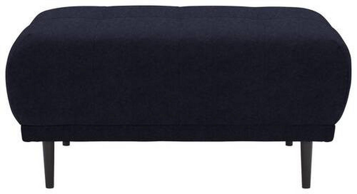 HOCKER in Textil Schwarz  - Schwarz, Design, Holz/Textil (93/45/77cm) - Stylife