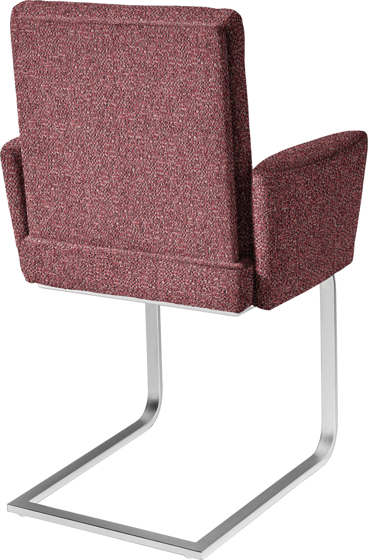 ARMLEHNSTUHL  in Stahl Chenille  - Chromfarben/Rosa, Design, Textil/Metall (56/92/60cm) - Dieter Knoll