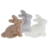 DEKORAČNÝ ZAJAC - svetlohnedá/biela, Lifestyle, textil (51/12cm)