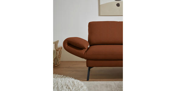 ECKSOFA  in Flachgewebe Kupferfarben  255-365/175-224 cm  - Schwarz/Kupferfarben, Design, Textil/Metall (255-365/175-224cm) - Dieter Knoll