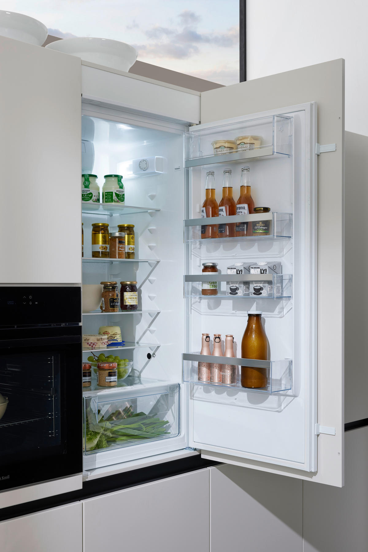 EINBAUKÜCHE   - Weiß, Design, Holzwerkstoff - Novel