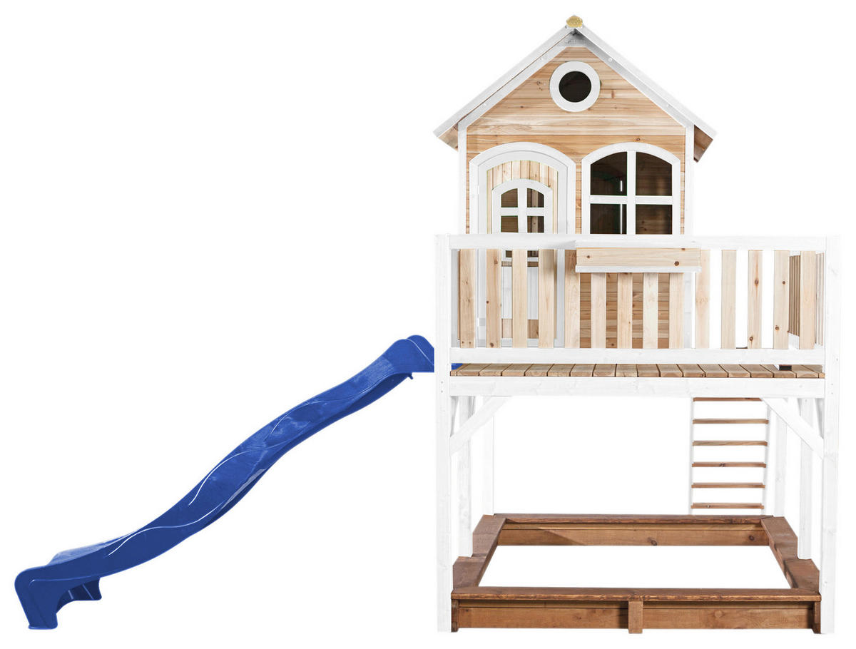 SPIELTURM 377/291/255 cm  - Blau/Weiss, Konventionell, Holz (377/291/255cm)