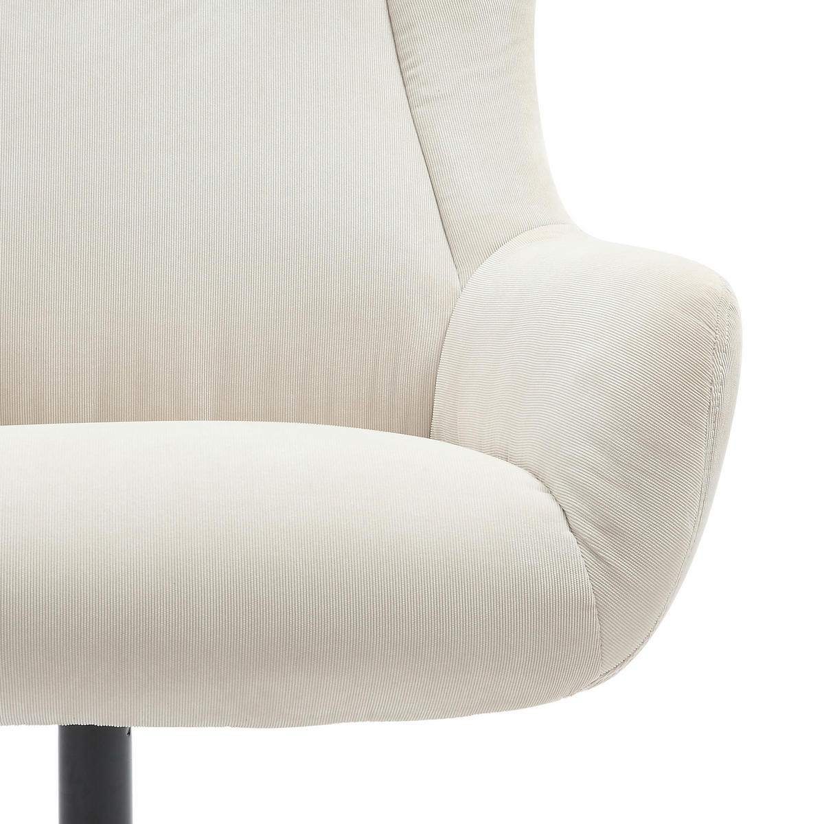 SESSELSET in Cord Beige  - Beige/Schwarz, MODERN, Textil/Metall (82/106/85cm) - Livetastic
