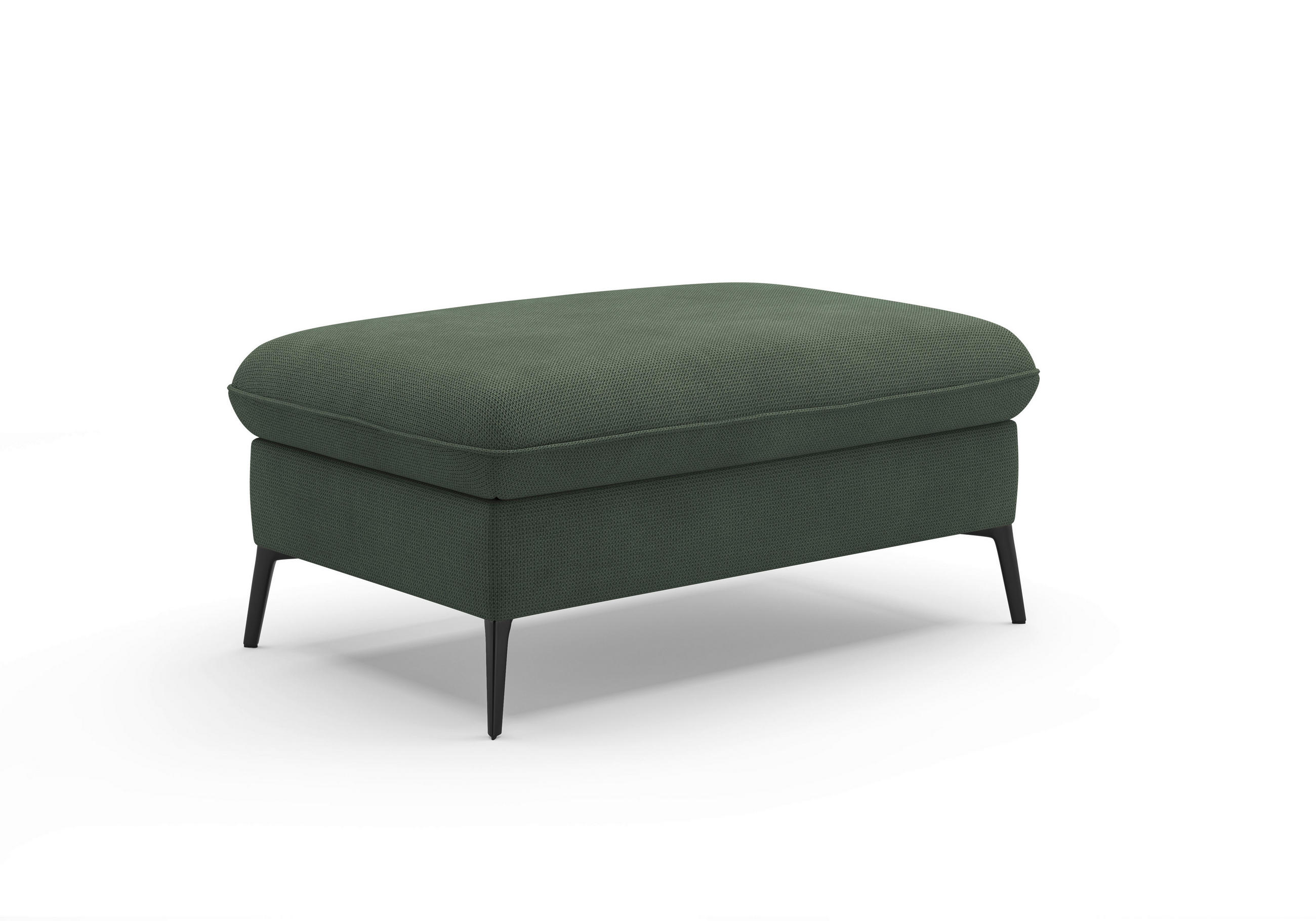 HOCKER Flachgewebe Grün  - Creme/Schwarz, KONVENTIONELL, Textil/Metall (104/47/69cm) - Sit & More