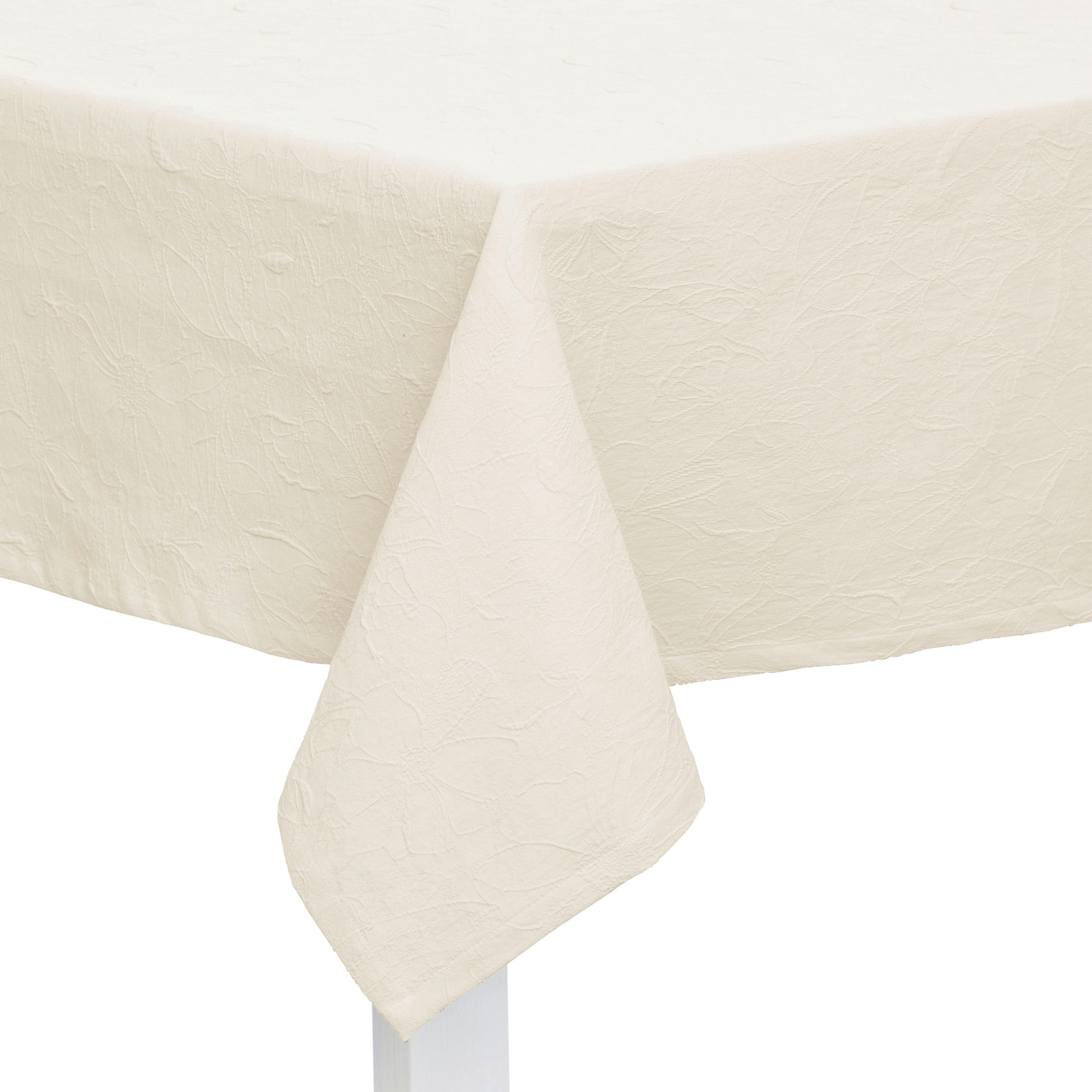 TISCHDECKE Juno 135/220 cm - Weiß, KONVENTIONELL, Textil (135/220cm)