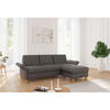 ECKSOFA ROCHELLE E Graphitfarben Flachgewebe  - Eichefarben/Graphitfarben, KONVENTIONELL, Holz/Textil (251/164cm) - Sit & More