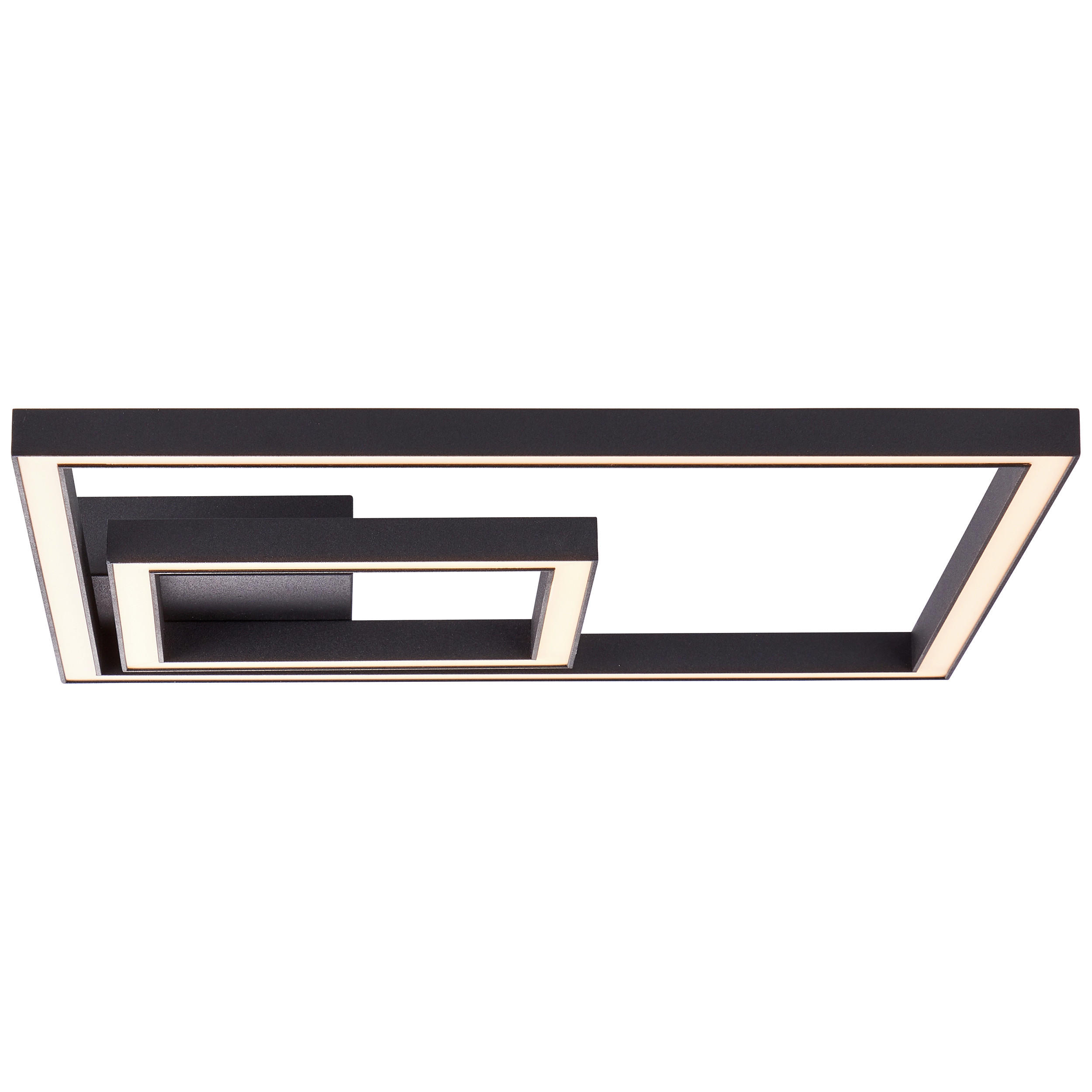 LED-DECKENLEUCHTE    40/40/5,5 cm  - Schwarz, Design, Kunststoff/Metall (40/40/5,5cm) - Brilliant