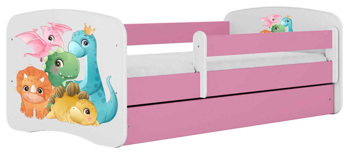 KINDER-/JUNIORBETT - Pink/Birkefarben, MODERN, Holz/Holzwerkstoff (80/160cm) - MID.YOU