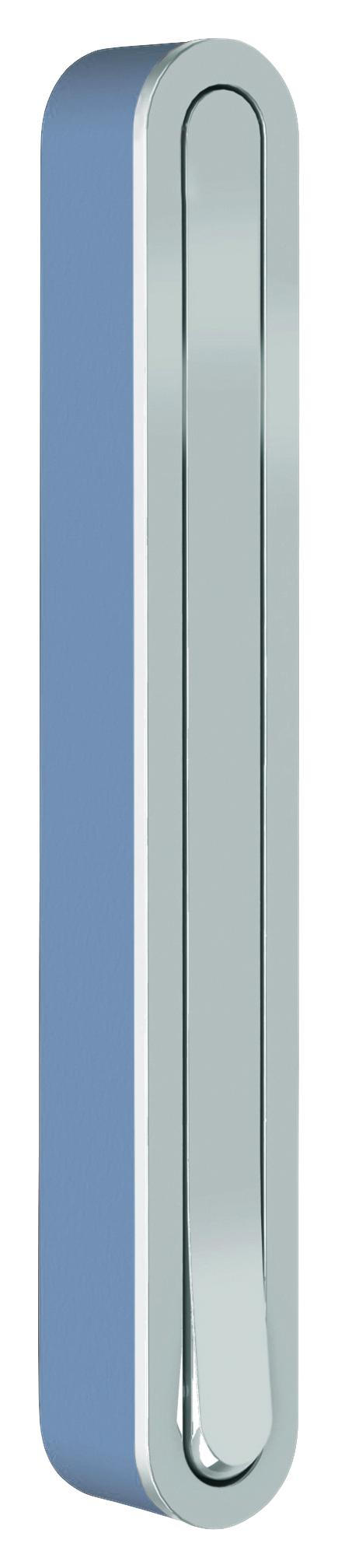 Wandhaken in Blau, Silberfarben