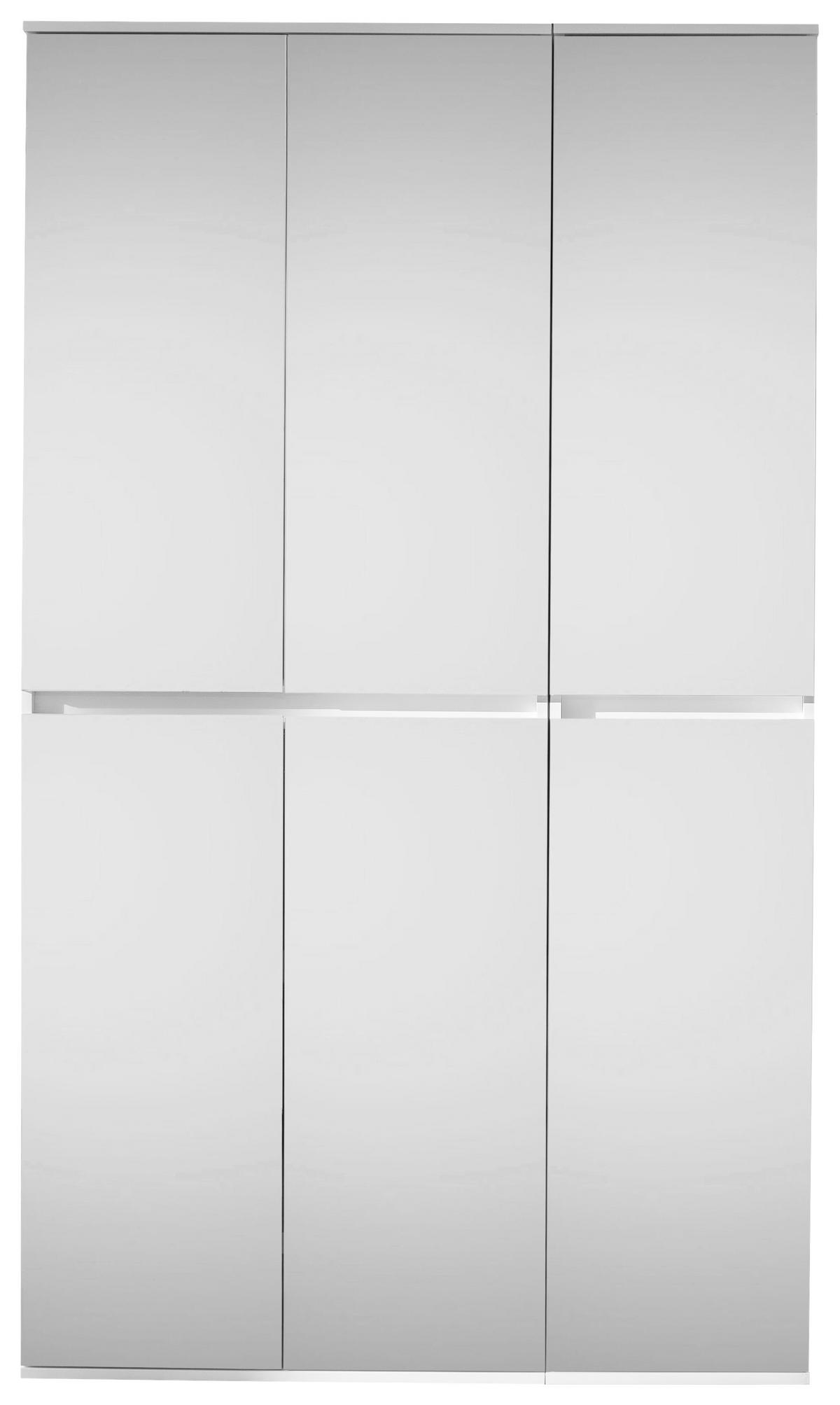 GARDEROBENSCHRANK  in 111/191/34 cm  - Weiß, Basics, Glas/Holzwerkstoff (111/191/34cm) - MID.YOU