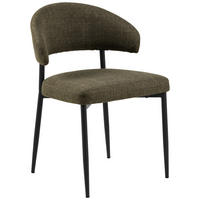 STOLIČKA, 56/77/55 cm - čierna/zelená, Design, kov/textil (56/77/55cm) - MID.YOU