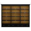 BÜCHERWAND Pinie massiv Schwarz  - Schwarz/Bronzefarben, LIFESTYLE, Holz/Metall (311/238,5/46,5cm) - Livetastic