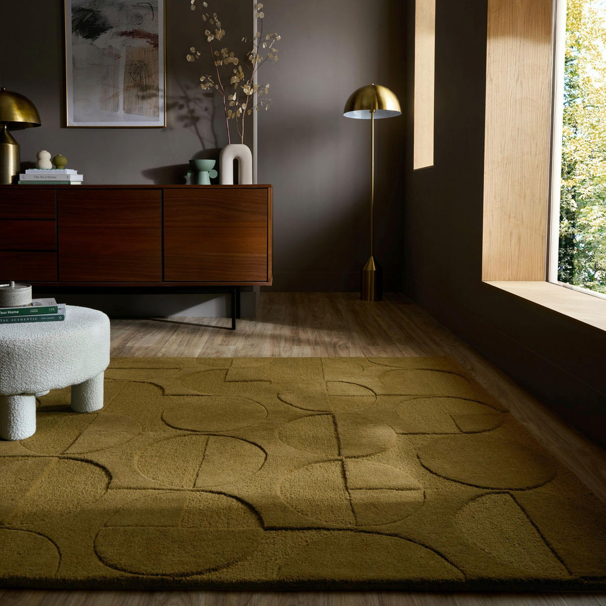 WOLLTEPPICH 120/170 cm Gigi Olivgrün  - Olivgrün, Basics, Textil (120/170cm) - Flair Rugs