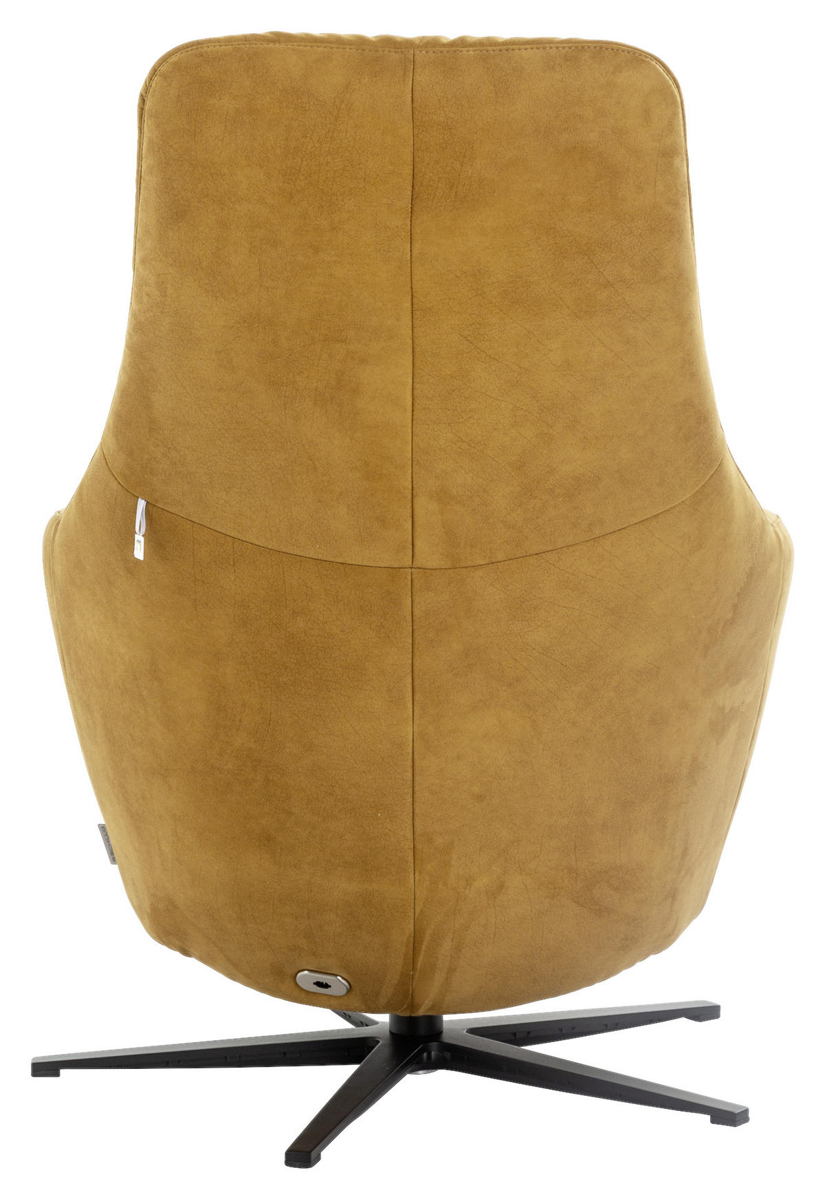 RELAXSESSEL Flachgewebe Relaxfunktion, Kopfteilverstellung, Fußteilverstellung    - Currygelb/Schwarz, Design, Textil/Metall (77/108/95cm) - Chilliano