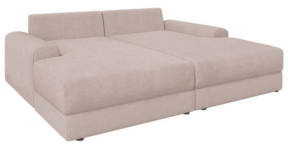 BIGSOFA Cord Rosa  - Schwarz/Rosa, MODERN, Kunststoff/Textil (234/93/190cm) - Carryhome