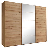 SCHWEBETÜRENSCHRANK  in Eiche Bianco  - Eiche Bianco, Natur, Glas/Holz (300/217/67cm) - Linea Natura