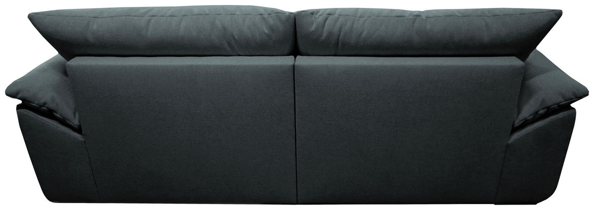 BIGSOFA Webstoff Dunkelgrau  - Dunkelgrau/Schwarz, KONVENTIONELL, Kunststoff/Textil (243/90,5/130cm) - Ambia Home