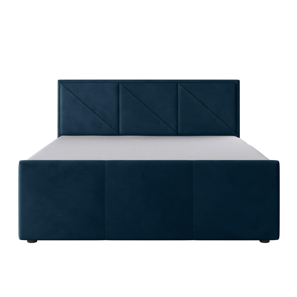 Thumbnail - Mid.you Boxspringbett, Blau, Textil, Birke, Buche,Birke, Buche, teilmassiv, Hartholz,teilmassiv, Hartholz, H3, Höhe ca. ...