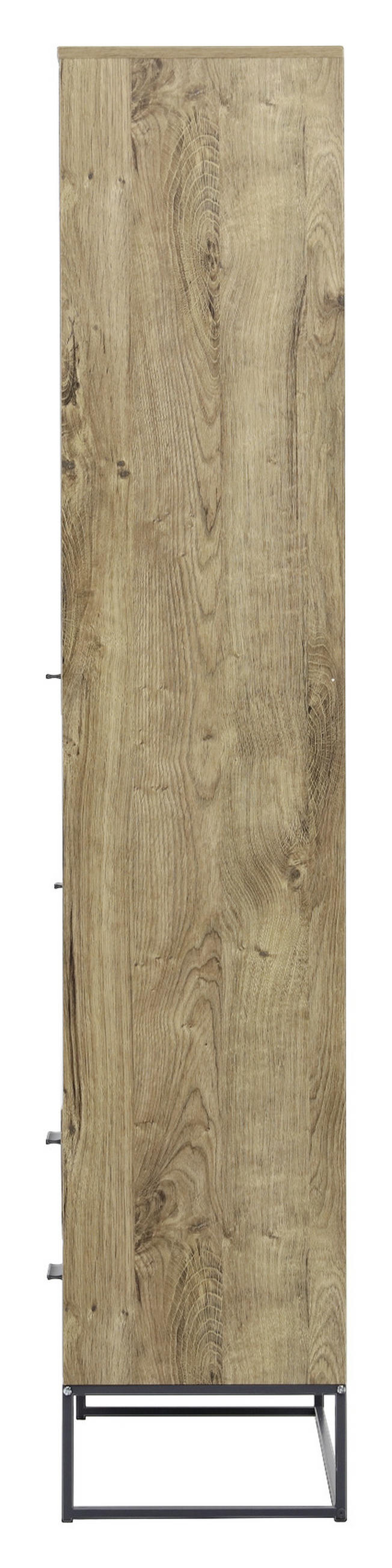 VITRIN grafitszürke, tölgyfa  - grafitszürke/tölgyfa, Modern, faalapú anyag/Üveg (79/196/38cm) - Hom`in