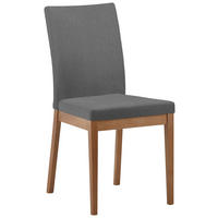 STUHL in Holz, Textil Eichefarben, Graubraun  - Eichefarben/Graubraun, KONVENTIONELL, Holz/Textil (47/95/60cm) - Cantus
