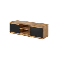 LOWBOARD  120/35,5/38 cm  stehend  - Eiche Wotan/Schwarz, Design, Holzwerkstoff/Kunststoff (120/35,5/38cm) - Livetastic