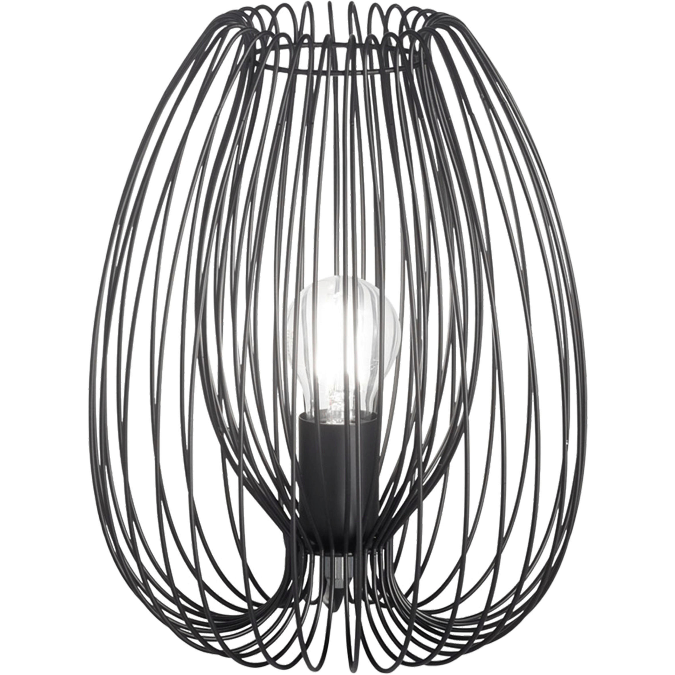 TISCHLEUCHTE 25/31 cm   - Schwarz, Design, Metall (25/31cm) - Fabas Luce