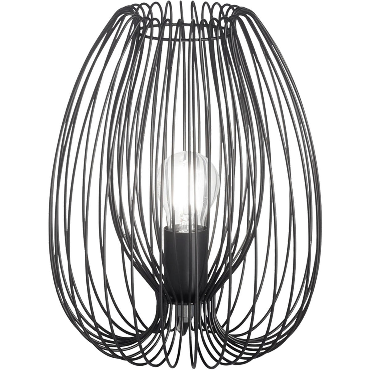 TISCHLEUCHTE 25/31 cm   - Schwarz, Design, Metall (25/31cm) - Fabas Luce