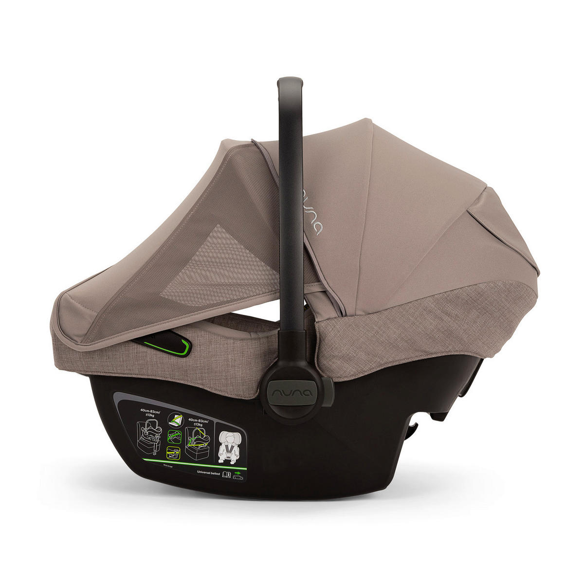 KINDERWAGENSET  MIXX NEXT  CEDAR  - Graubraun/Schwarz, Basics, Kunststoff/Textil (60/110/82cm) - Nuna