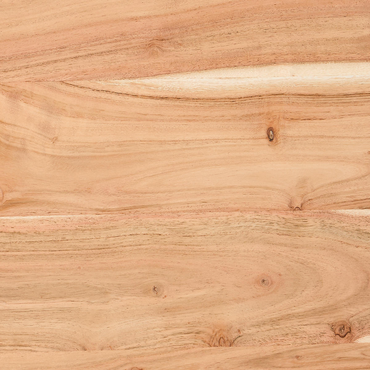 COUCHTISCH Akazie Hartholz rund Schwarz, Akaziefarben  - Schwarz/Akaziefarben, Natur, Holz/Metall (60/60/45cm) - Livetastic