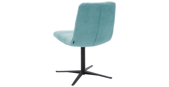 STUHL - Petrol/Schwarz, Design, Textil/Metall (52/88/66cm) - Dieter Knoll