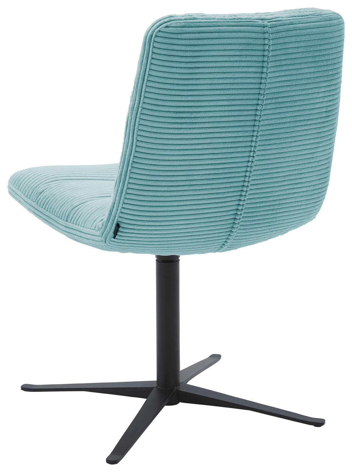STUHL  in Cord Textil  - Petrol/Schwarz, Design, Textil/Metall (52/88/66cm) - Dieter Knoll