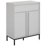KOMMODE WABI, 80/101/40 cm, 1 Schublade(n)  - Hellgrau/Schwarz, Design, Holz/Holzwerkstoff (80/101/40cm) - Xora