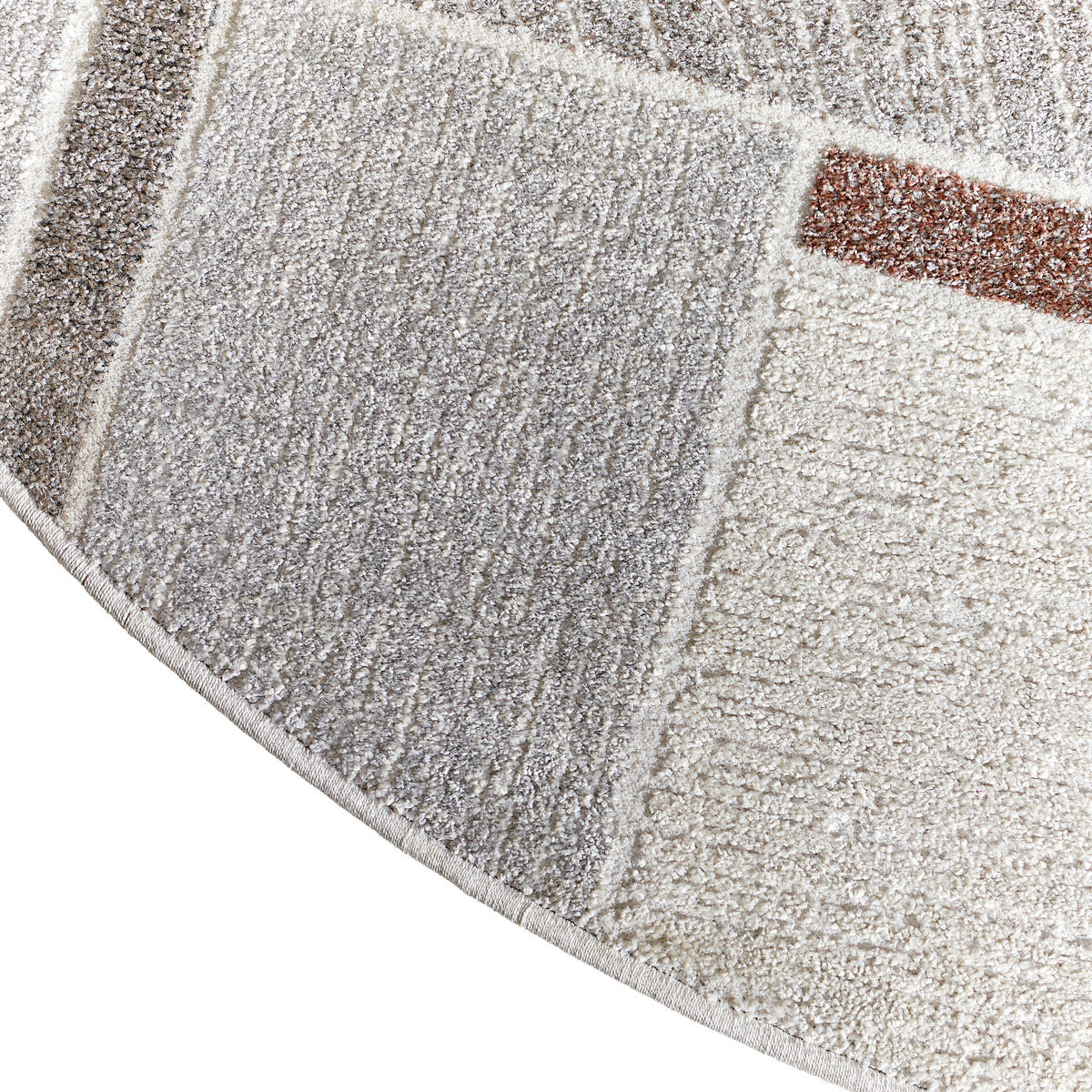 WEBTEPPICH 160 cm Valencia Grau, Weiß, Bordeaux  - Bordeaux/Weiß, Design, Textil (160cm)