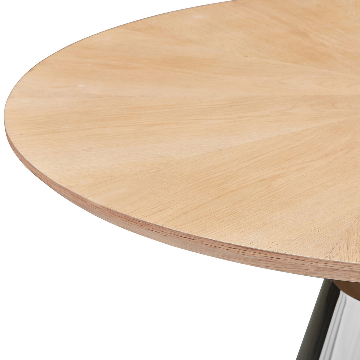 ESSTISCH 120/120/75 cm teilmassiv  Holz, Metall Variantenauswahl rund Eichefarben  - Edelstahlfarben/Eichefarben, Design, Holz/Metall (120/120/75cm) - Novel