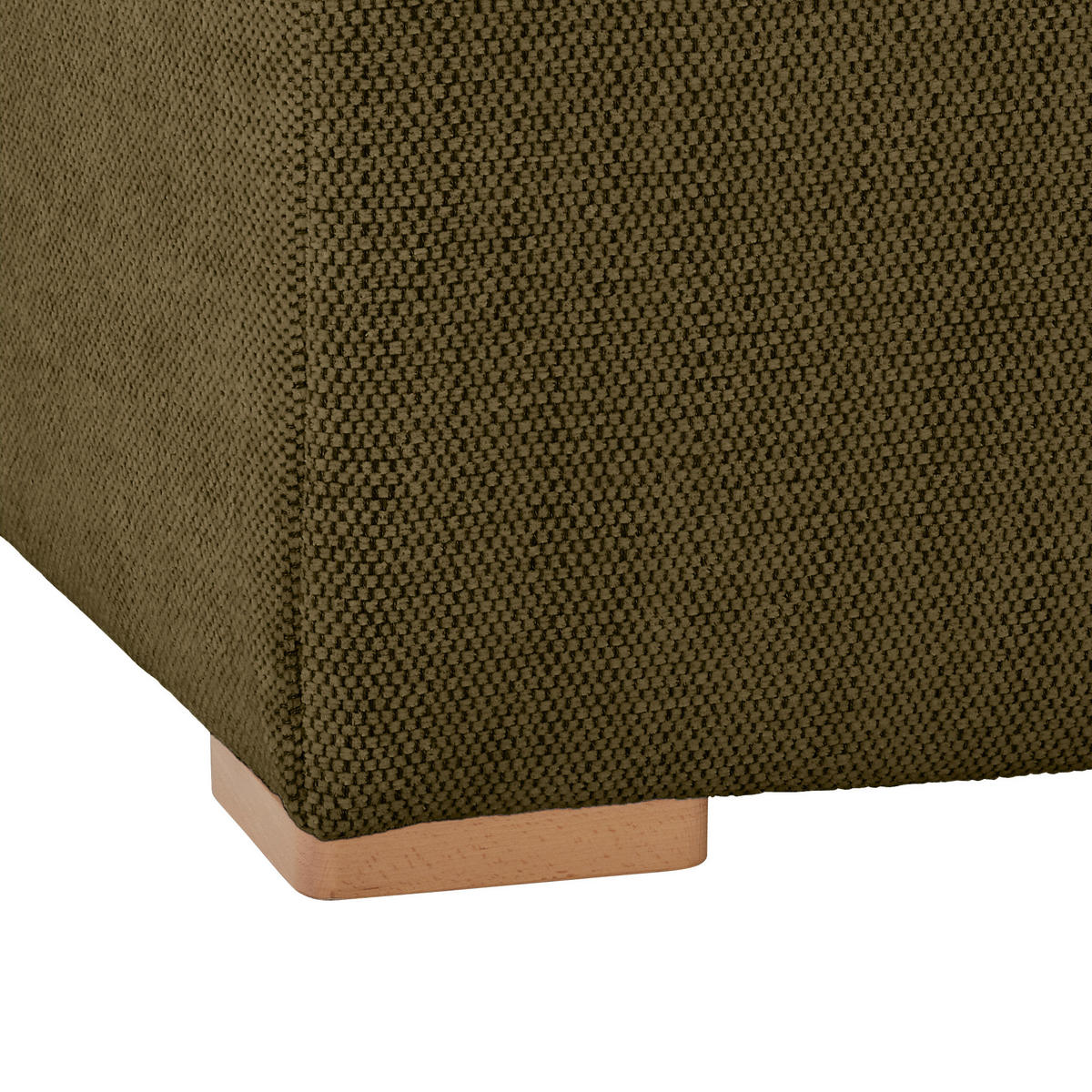 HOCKER in Textil Grün  - Buchefarben/Grün, Konventionell, Holz/Textil (101/44/92cm) - Livetastic