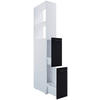 HOCHSCHRANK 25/183/50 cm  - Anthrazit/Weiß, MODERN, Holzwerkstoff/Kunststoff (25/183/50cm) - MID.YOU