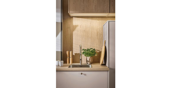 EINBAUKÜCHE   - Eichefarben/Grau, KONVENTIONELL, Holzwerkstoff - Xora